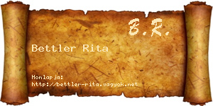 Bettler Rita névjegykártya